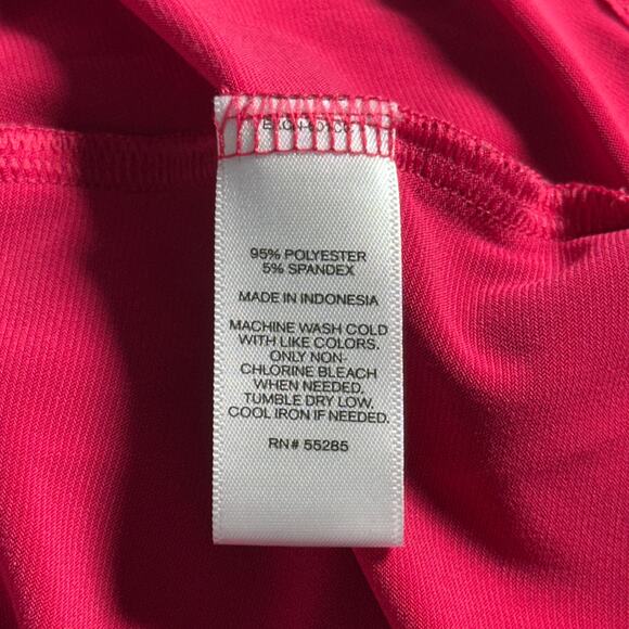 Express Women's Halter Neck Ruffled Top Size Small Cold Shoulder Hot Pink Blouse - Picture 7 of 11